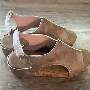 Boutique Brown Wedge Sandals